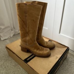 Frye true vintage black label original campus Western boots w/ original box 7.5